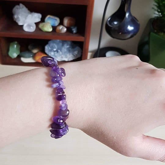 Amethyst Chip Bracelet