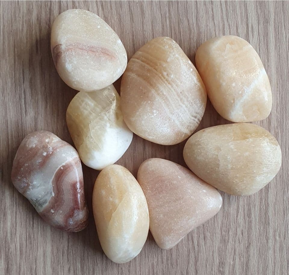 Orange Calcite Large Tumble Stone