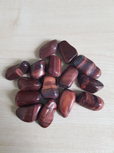 "Red Tiger's Eye Mini Tumble Stone"