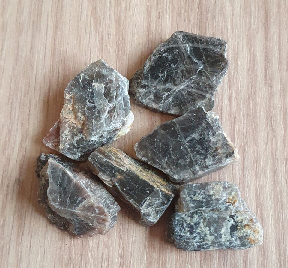 Rough Black Moonstone Medium