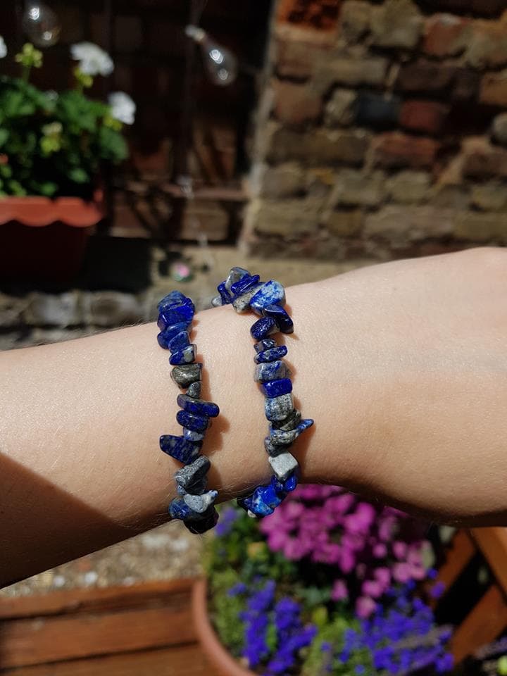 "Lapis Lazuli Chip Bracelet"