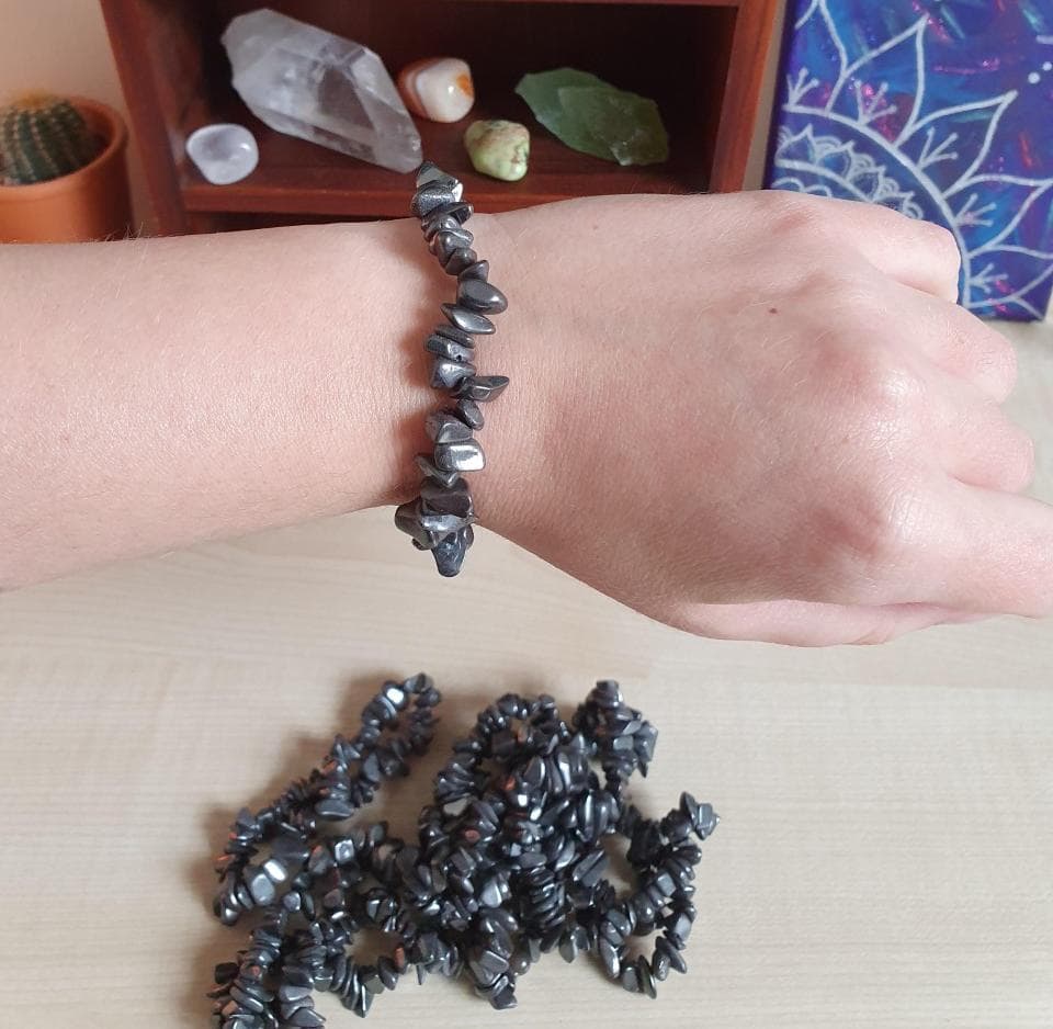 Hematite Chip Bracelet