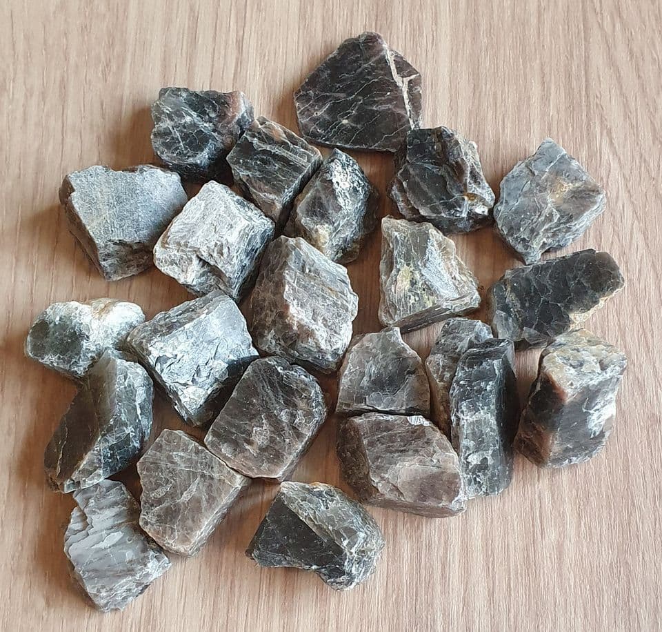 Rough Black Moonstone Large
