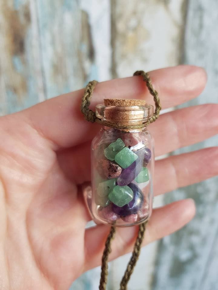 Irritability Crystal Bottle Necklace