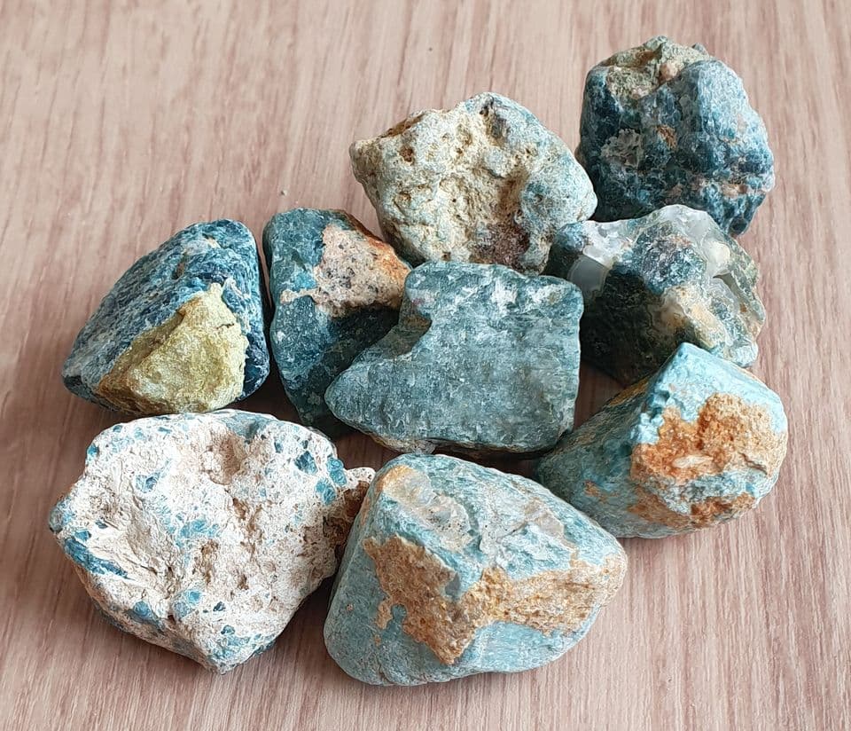 Rough Blue Apatite Large