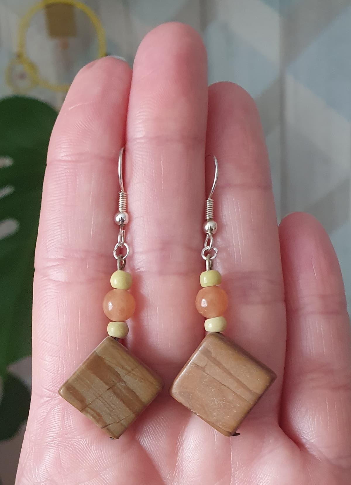 Picture Jasper Earrings